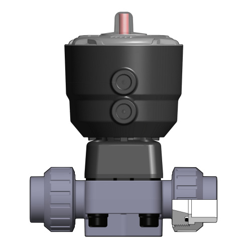 PVDF 2/2-Wege-Membranventil DK/CP, Verschraubung mit Schwei&szlig;muffe, DA, EPDM, Typ 382