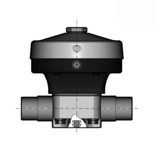 PVDF 2/2-Wege-Membranventil, Ausf&uuml;hrung Schwei&szlig;stutzen, NO, EPDM, Typ 285