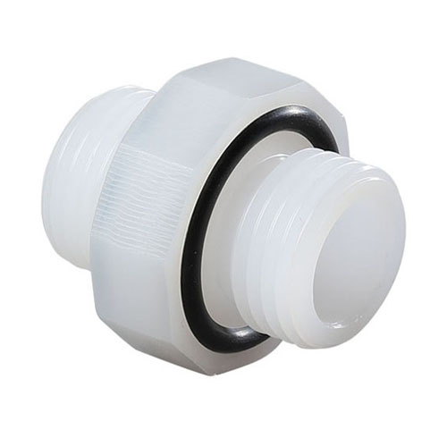 PE-natur Doppelnippel, 10 - kant, FDA konform, EPDM-Dichtung